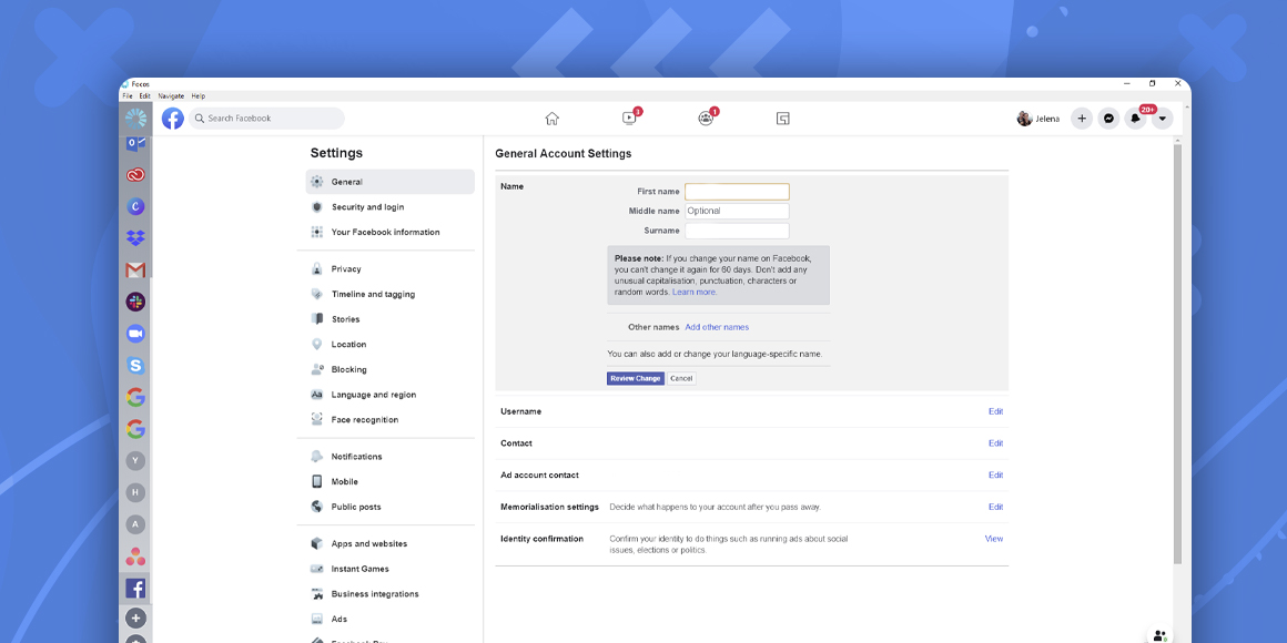 How to change your name on Facebook