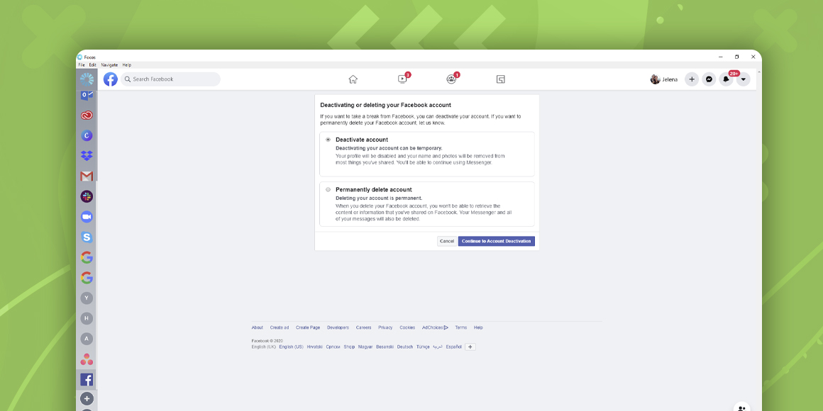 How to delete and deactivate a Facebook account
