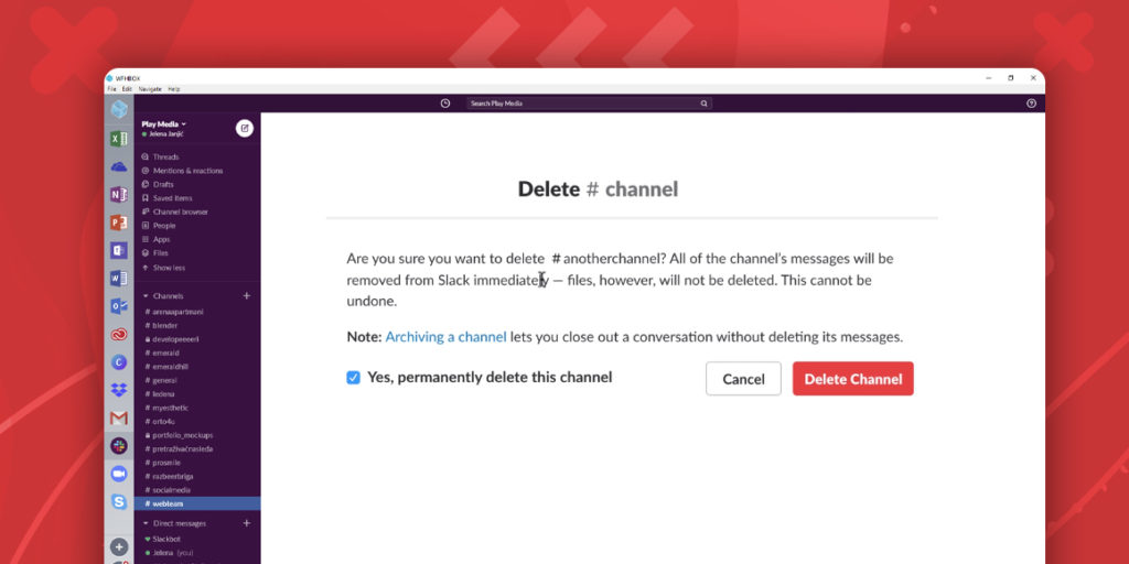 How to delete a Slack channel? - Focos