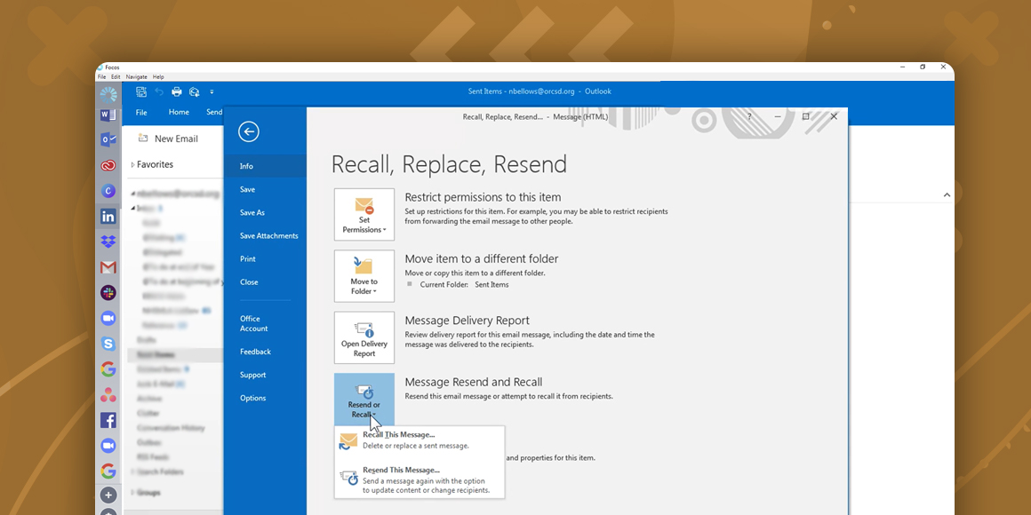 How To Recall An Email In Outlook